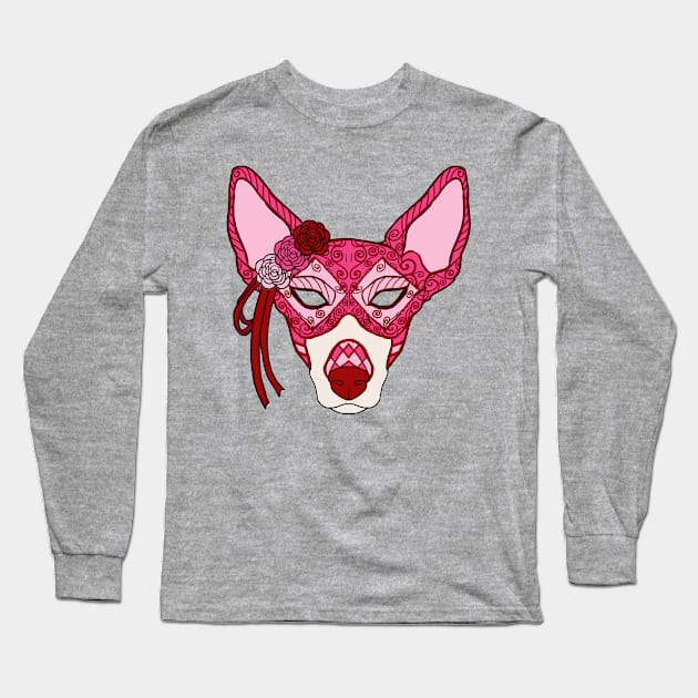 Lovely Hound Mask Long Sleeve T-Shirt by Geekybat